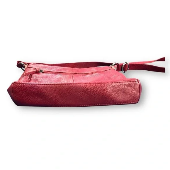 ❤️ The Sak Red Leather Crossbody Bag with Zip Pockets 🎒 - Picture 4 of 5